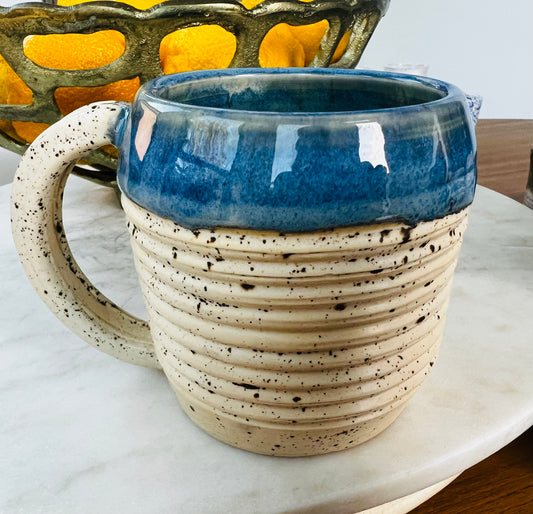 Textured handmade mug