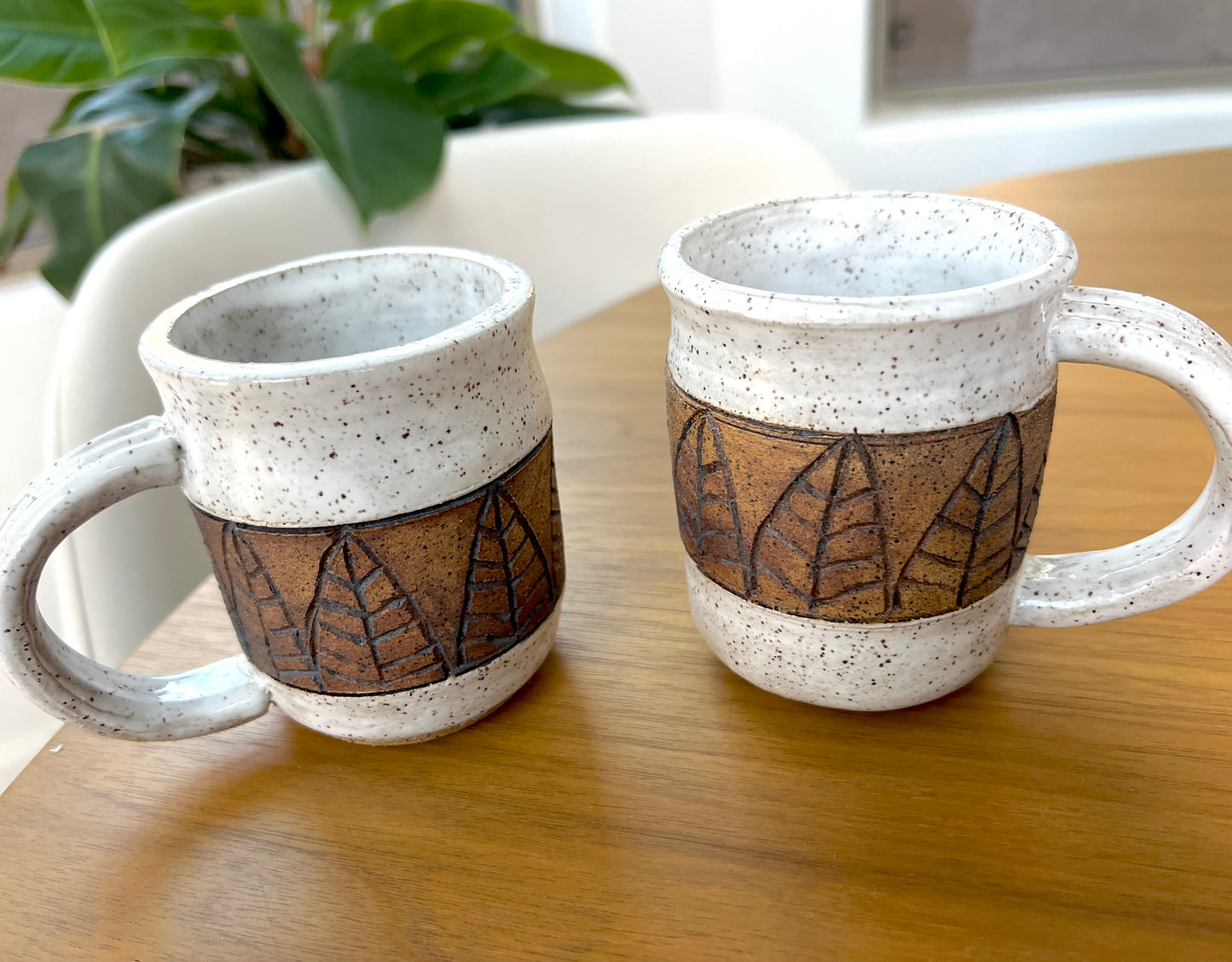 Hand carved mugs